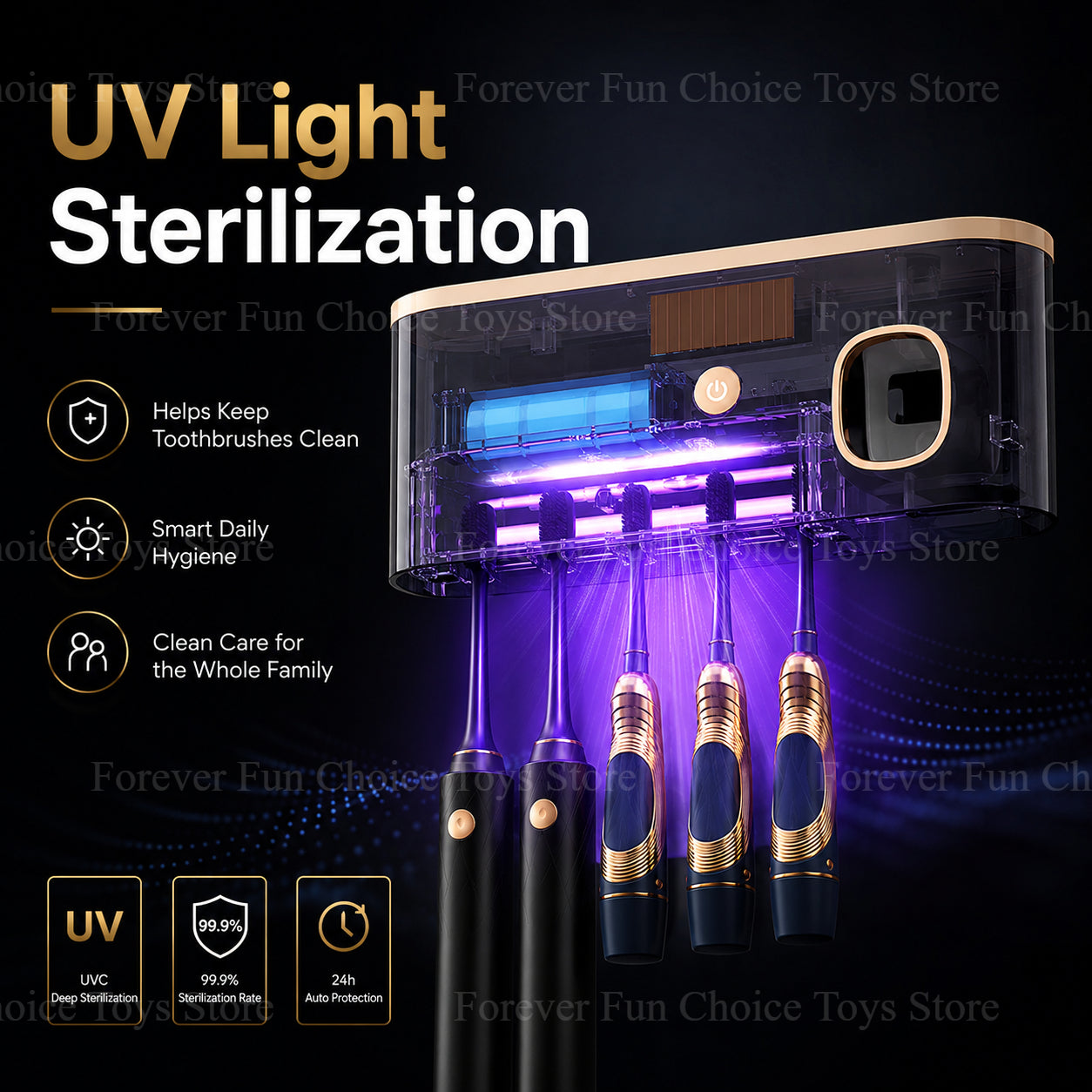 Stérilisateur de brosses à dents portable UV