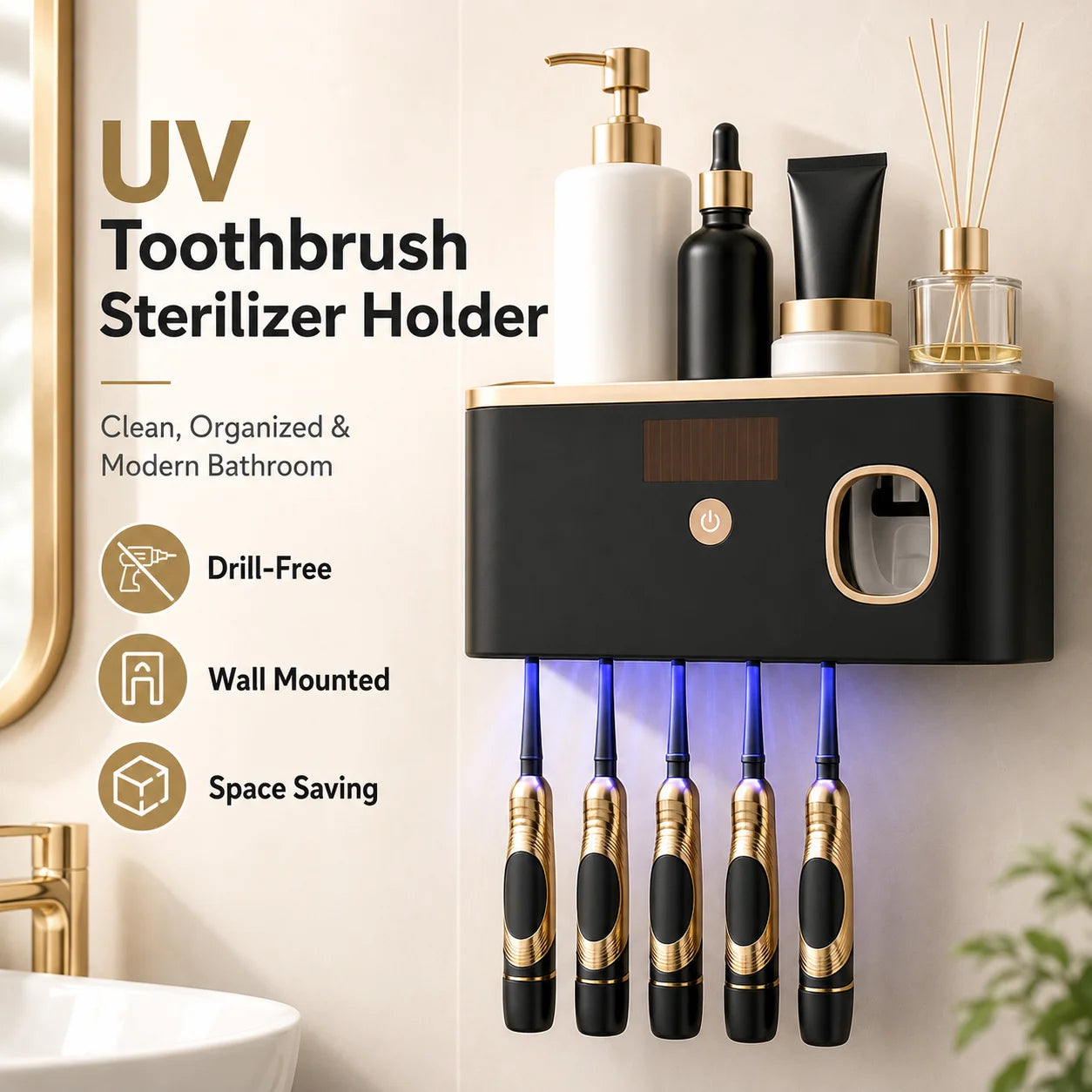 Stérilisateur de brosses à dents portable UV